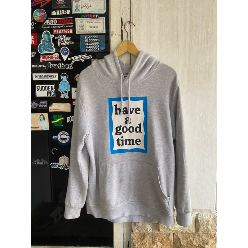 hoodie have a good time blue frame