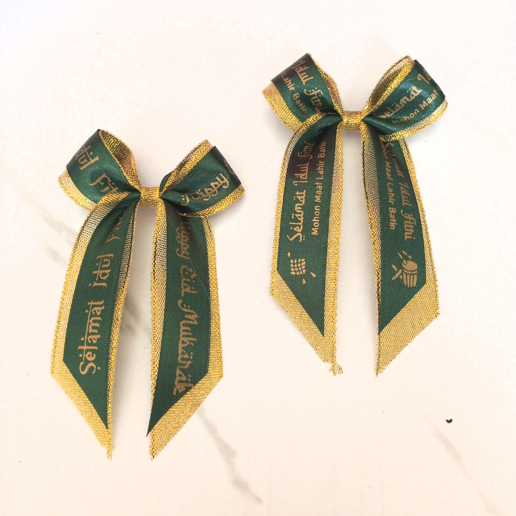 

Pita Parcel Idul Fitri Warna Hijau Emerald, Pita Bingkisan Lebaran, Pita Idul Fitri, Pita Eid Mubarak