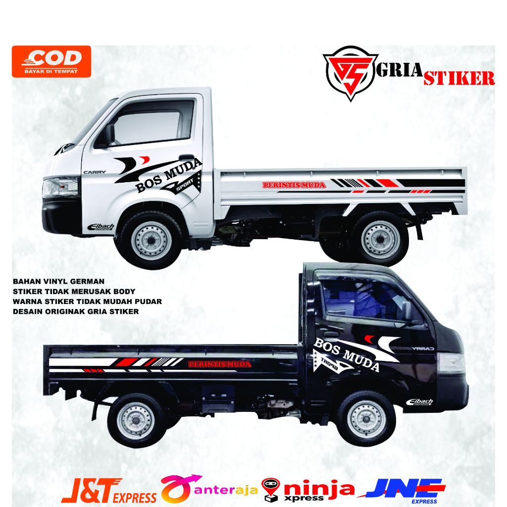 Terbaru Stiker Mobil Pick Up Suzuki New Carry Apv Luxury Grandmax Stiker Mobil Jet Pick Up cutting s