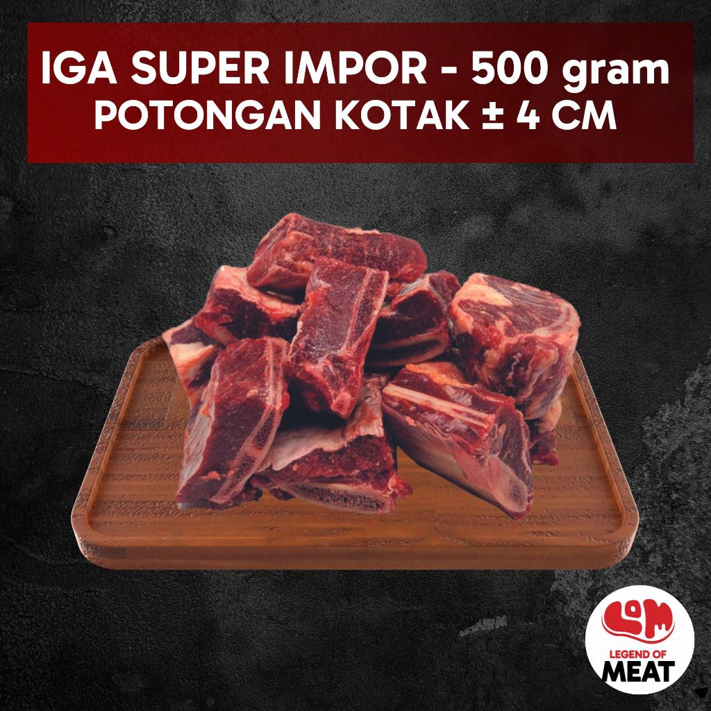 

Iga Super/Iga Potong Shortribs 500 Gram - Import