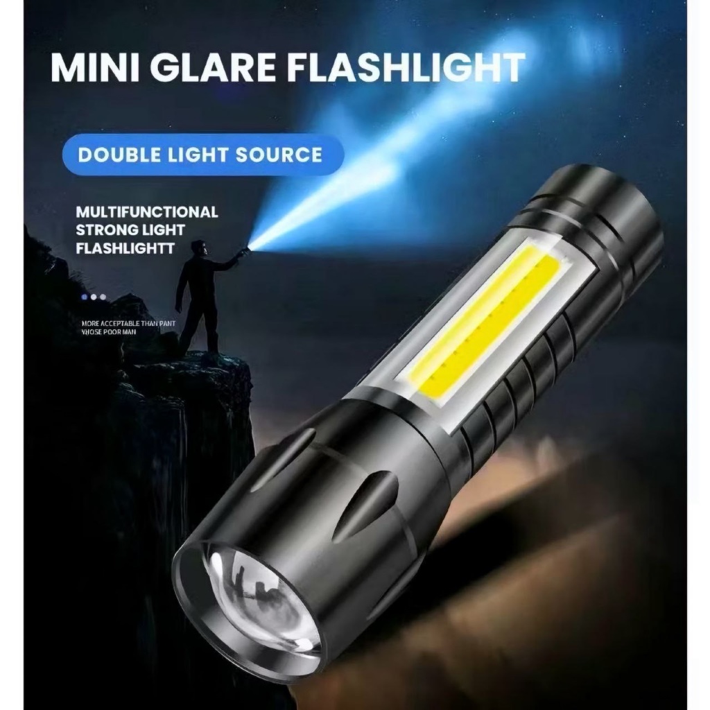 SENTER SWAT MINI LED ZOOM SUPER TERANG SWAT POLISI