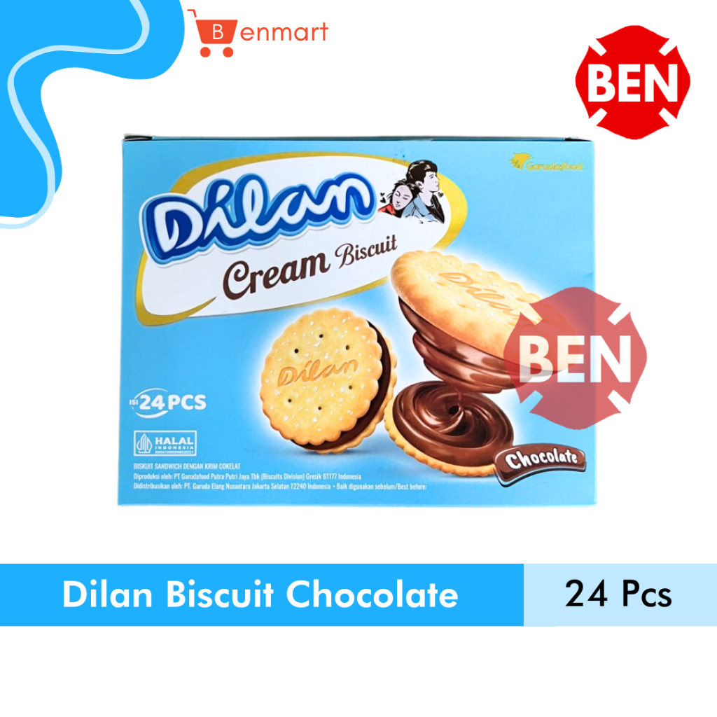 

Dilan Cream Biscuit Chocolate 1 Box 24 Pcs - Biskuit Sandwich Krim Coklat Cokelat