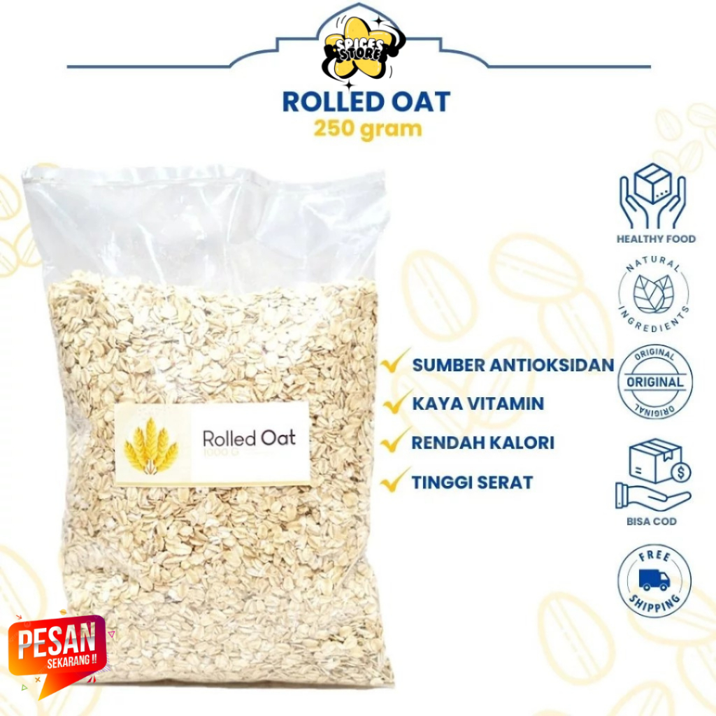 

GRANOLA SEREAL MURAH REGULER ROLLED OAT 250 GR MENU SARAPAN SEHAT