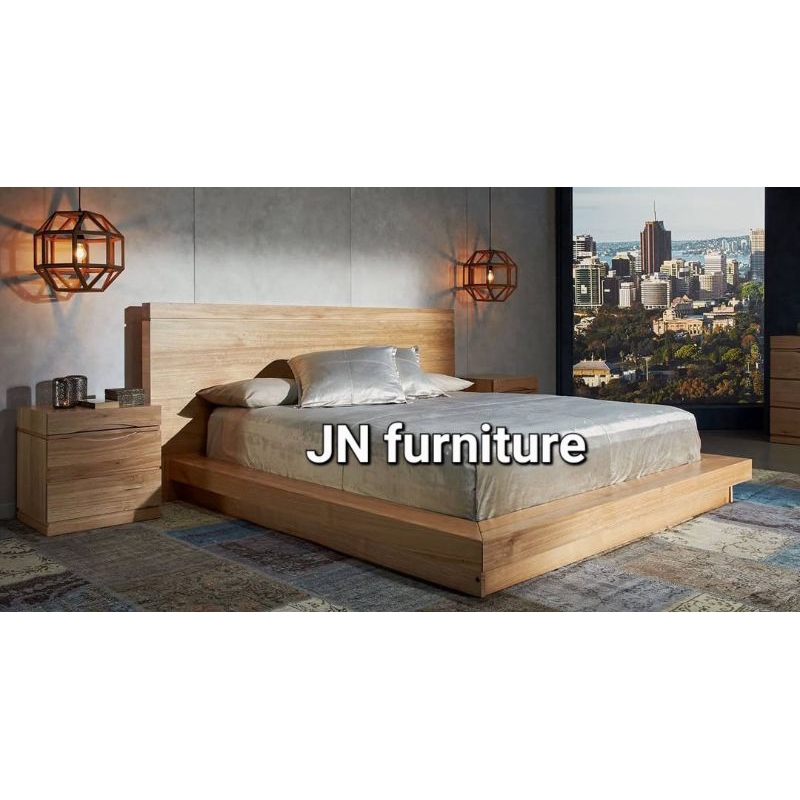 dipan jati tempat tidur set nakas custom 160x200