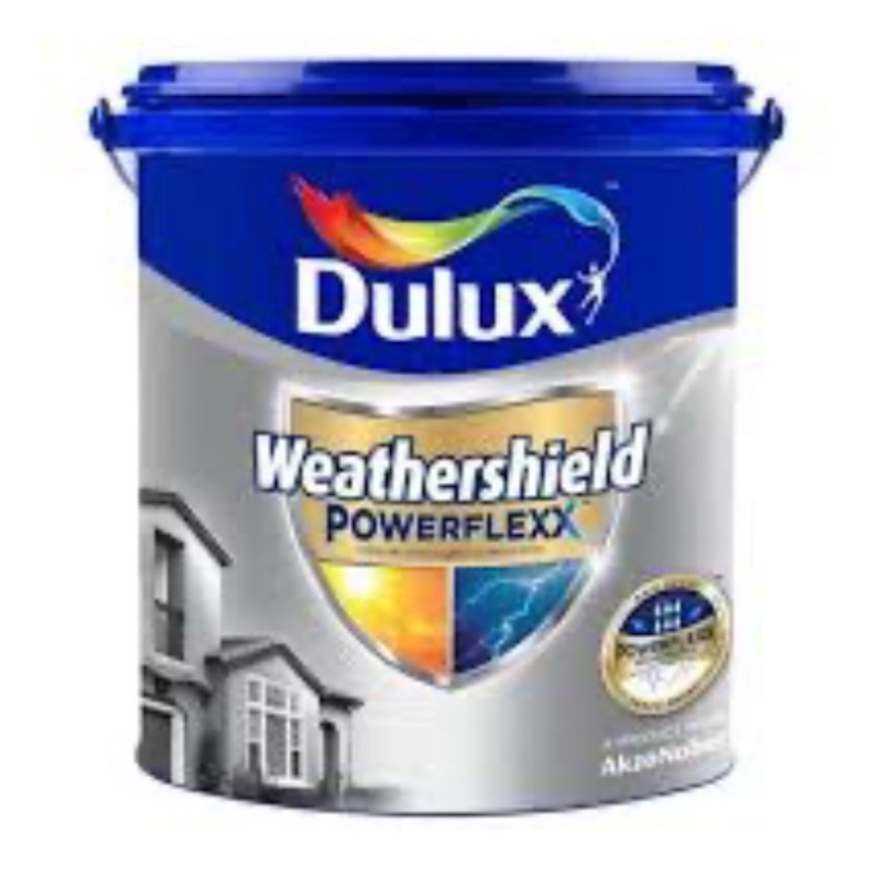 CAT DULUX WEATHERSHIELD POWERFLEXX 20LTR 20 LTR  25 KG 25KG WHITE PUTIH BASE A