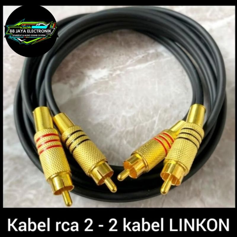 kabel audio rca 2ke2 sepasang panjang 10 meter-20 meter