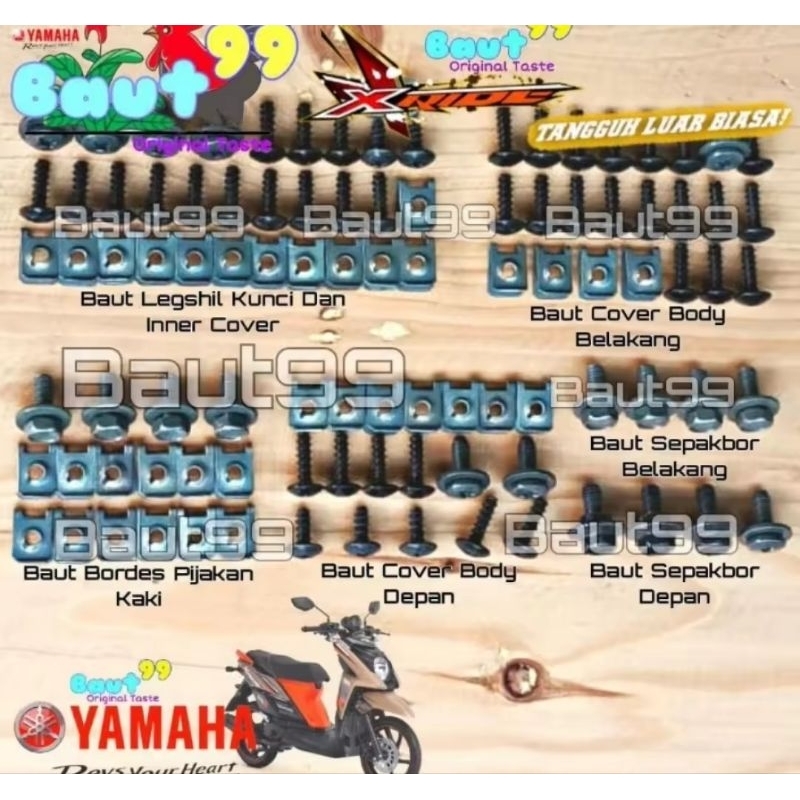 Baut Fullset Body Yamaha X-Ride 115 Baut Fullset Body Yamaha X-Ride 115