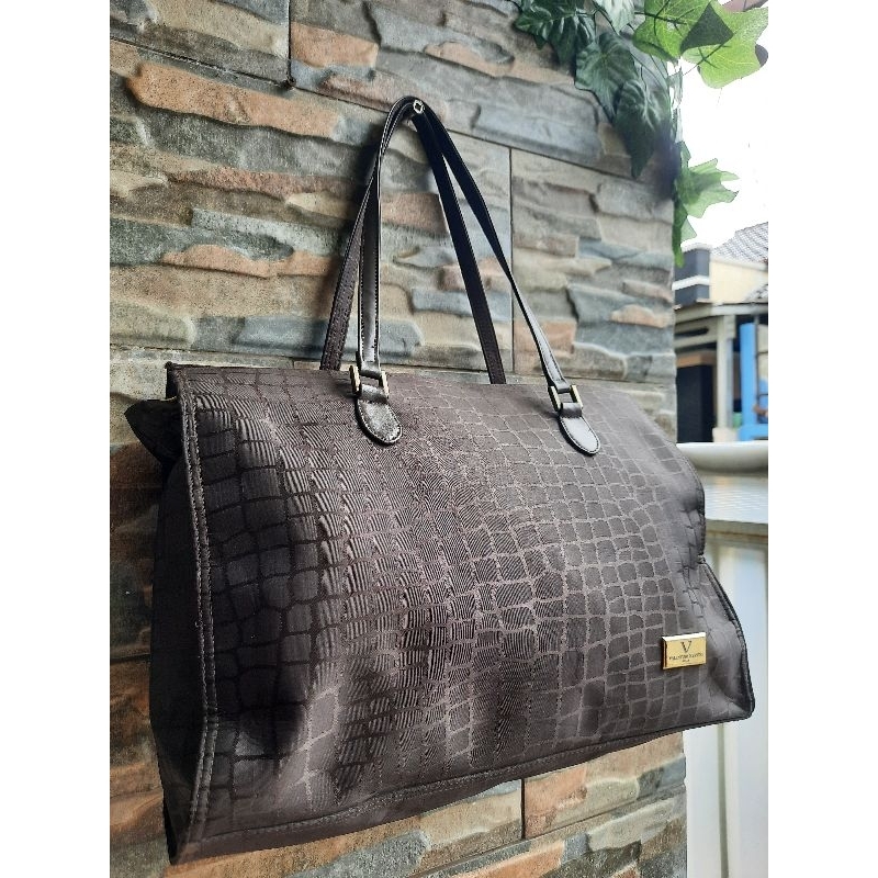 Totebag Cokelat VALENTINO NERVINI - TAS PRELOVED BRANDED ORIGINAL
