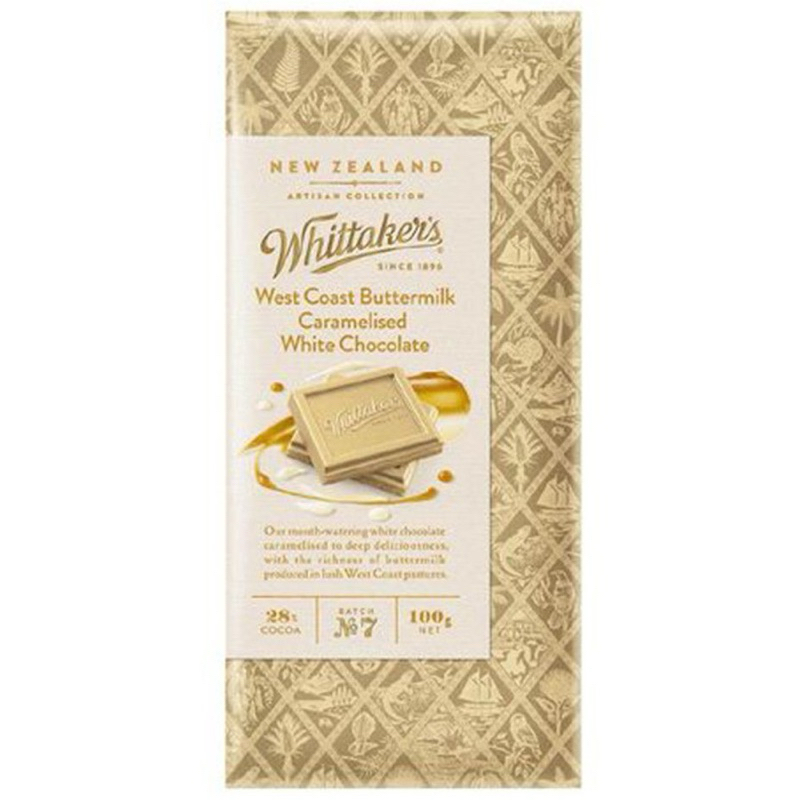 

Whittaker's West Coast Buttermilk Caramelised White Chocolate Block 100g - Australia