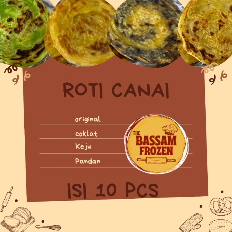 

roti canai keju isi 10 pcs / roti maryam / roti cane / roti konde <TOKO BARU>