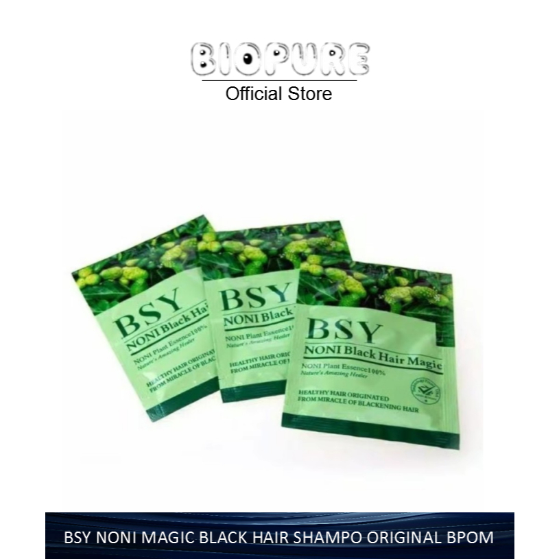 BSY NONI MAGIC BLACK HAIR SHAMPO HALAL ORIGINAL BPOM - BSY NONI MAGIC
