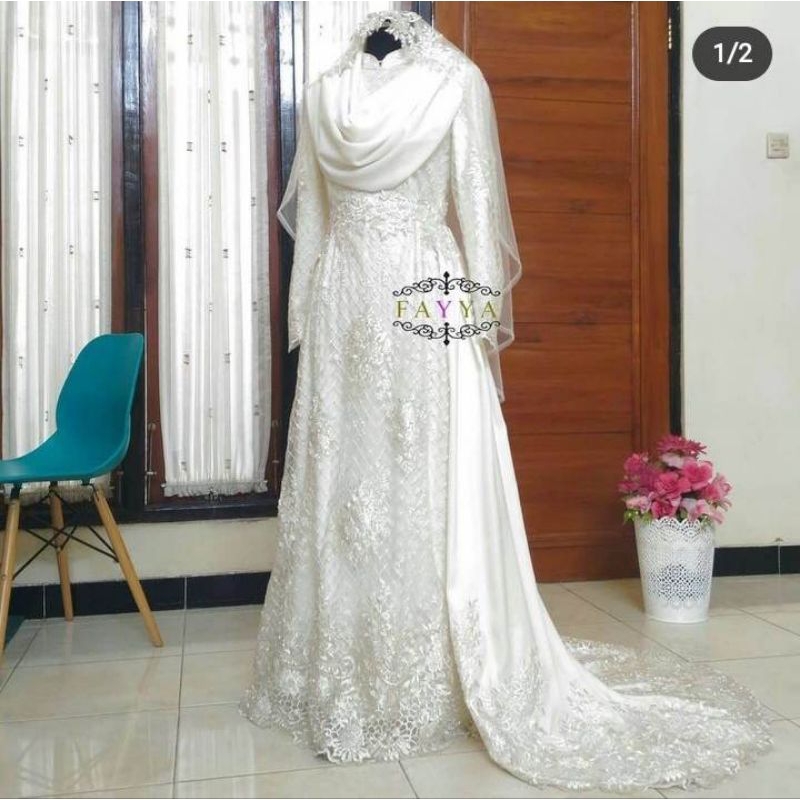 Preloved Gaun Walimah Syar'i Malaysia Look