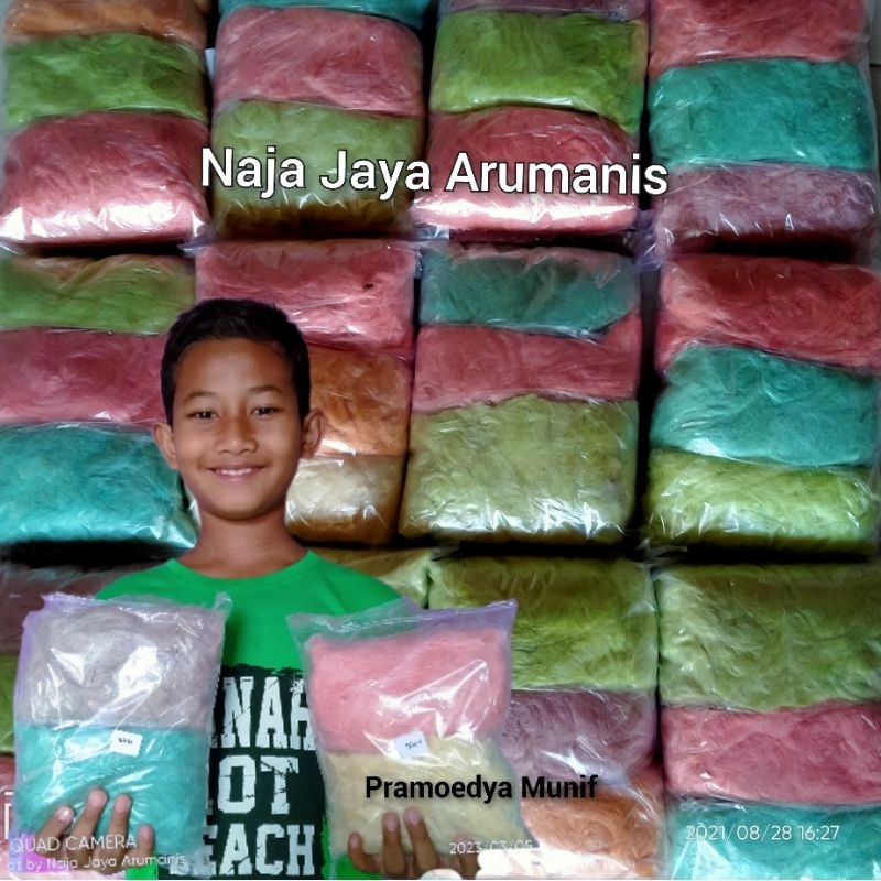 

arum manis 500g rambut nenek free kardus