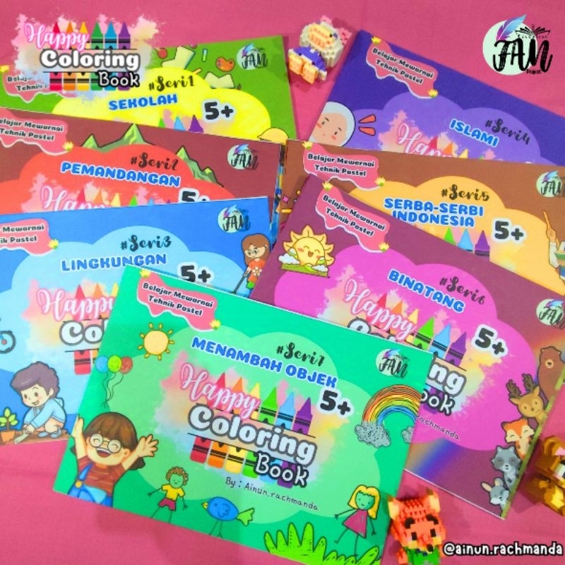 

HAPPY COLORING BOOK By FAN.Project.education | BUKU BELAJAR MEWARNAI