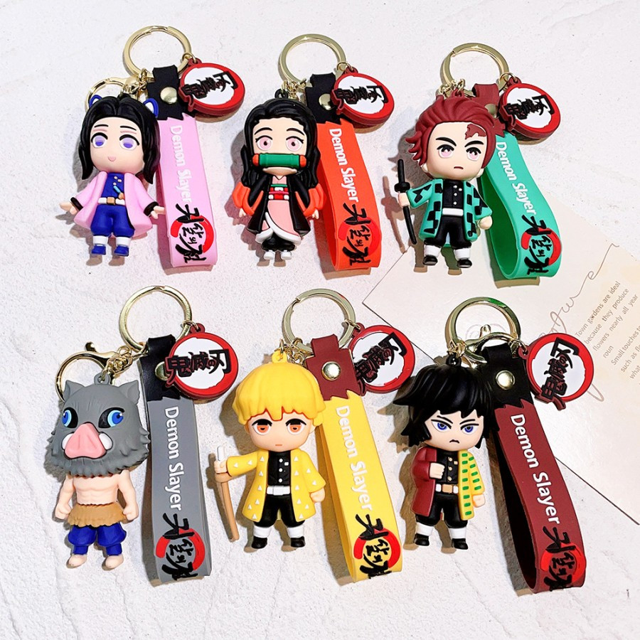 Gantungan Kunci Kimetsu No Yaiba Demon Slayer gantungan tas ransel demon slayer Key Chain Anime Jepa