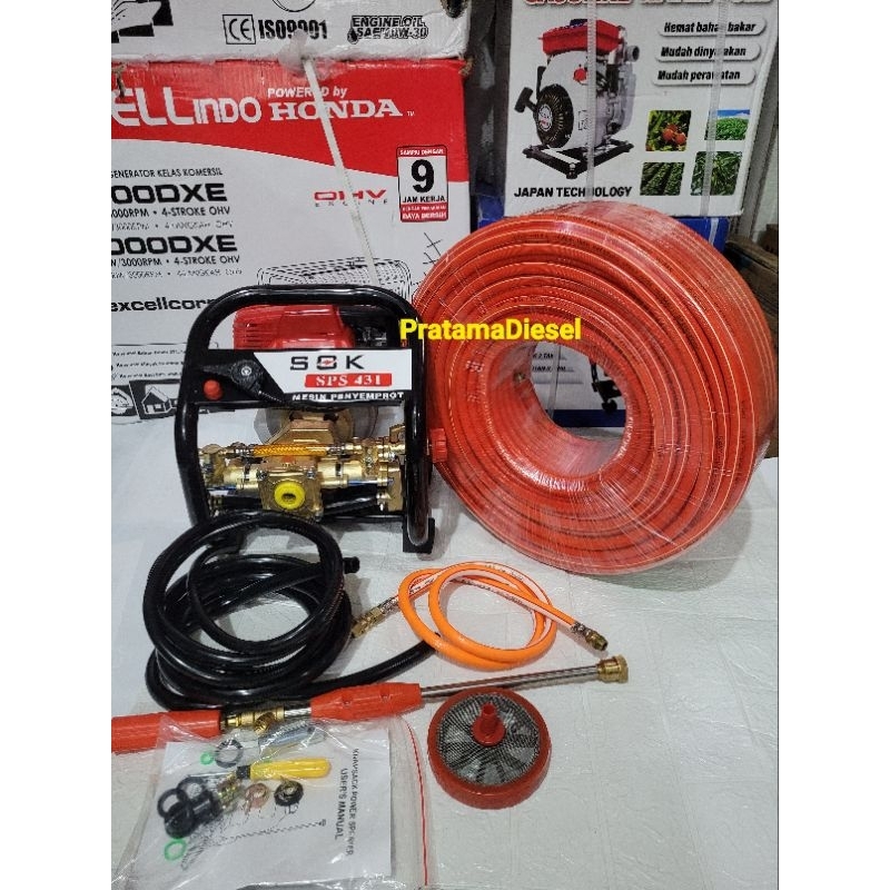Steam Portable  power sprayer 4Tak&2Tak+Selang100M