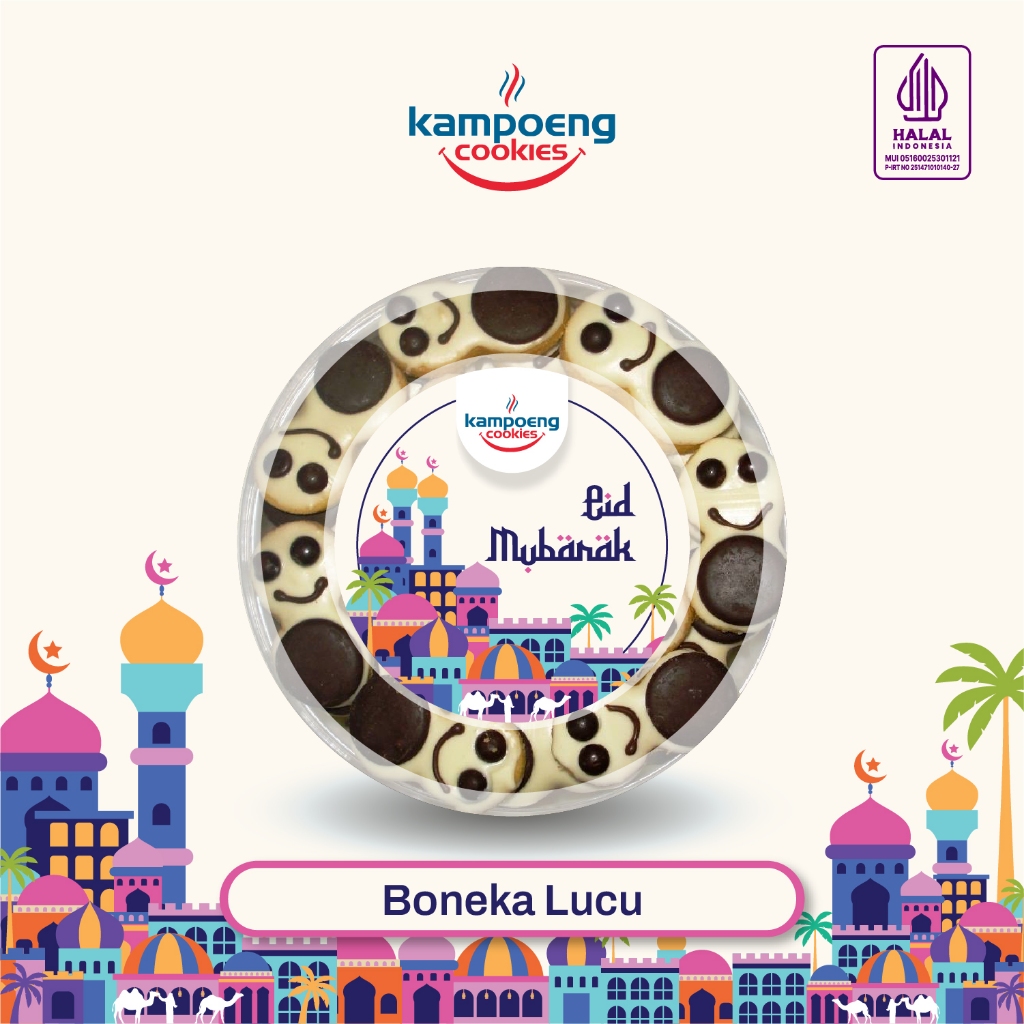 

Kue Kering Boneka Lucu Premium Kampoeng Cookies Lebaran Tekstur Lembut Berat 350-500 gr