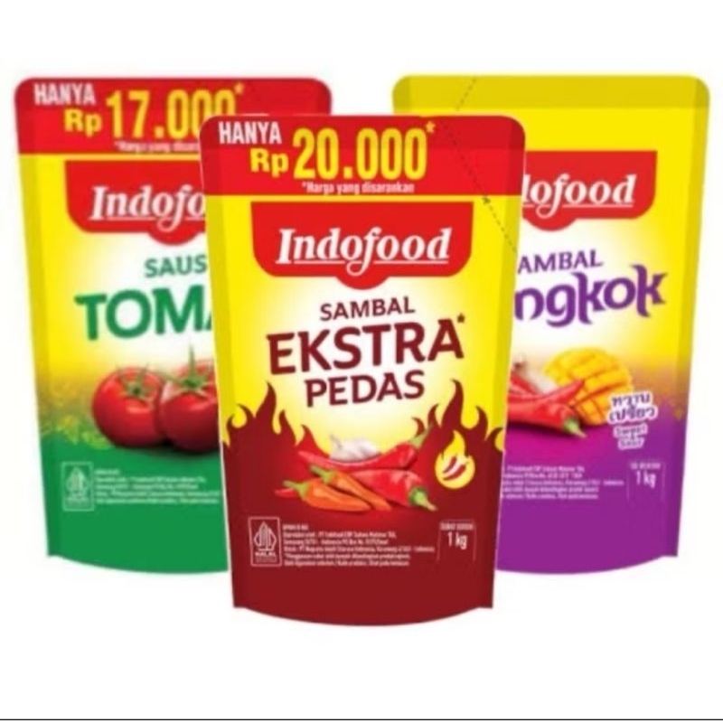 

SAUS EXTRA PEDAS | SAUS BANGKOK | SAUS TOMAT INDOFOOD 1 KG