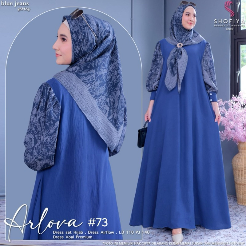 Darra.id | Arlova Dress Set Hijab - Airflow Mix Voal