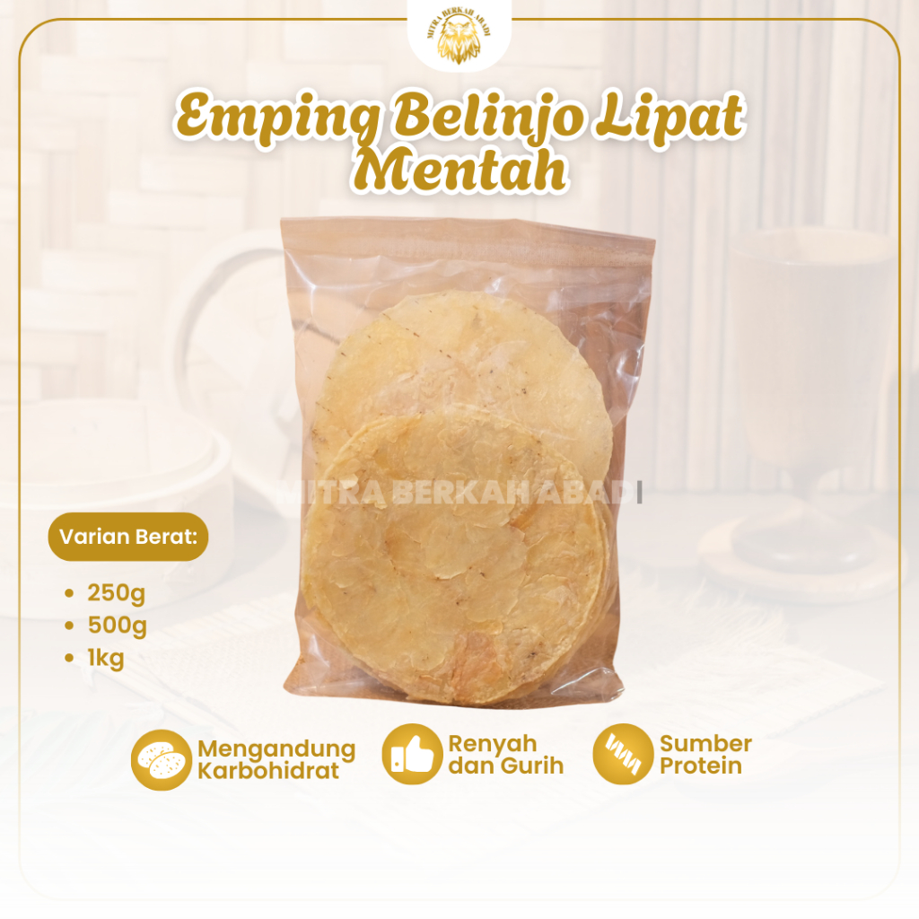 

Emping Belinjo Lipat Mentah 1kg Ukuran 60 Isi 40pcs Mitra Berkah Abadi Keripik Melinjo