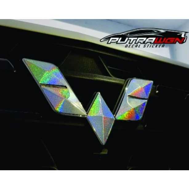 STIKER LOGO WULING GALAXY HOLOGRAPICH SILVER WULING ALMAZ