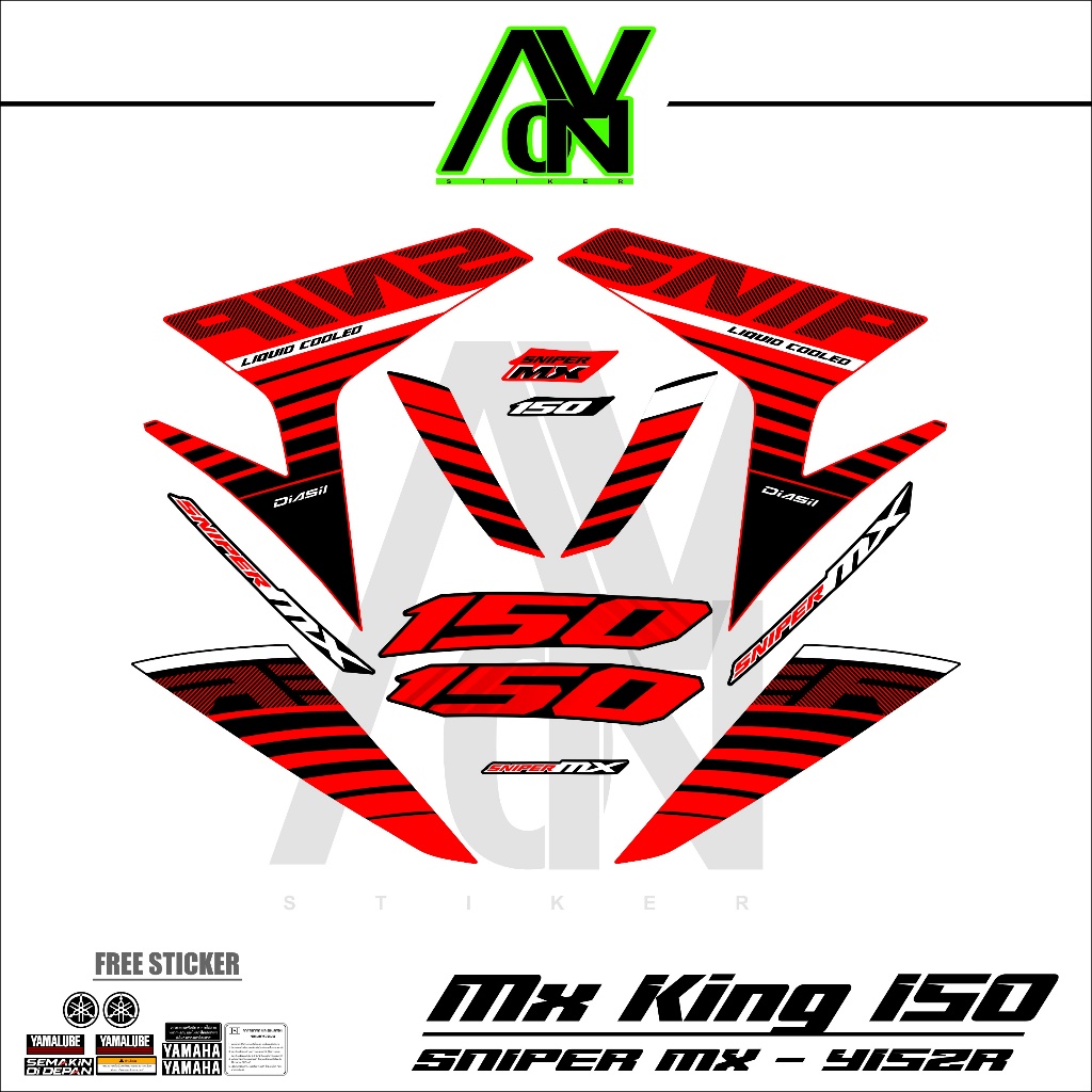 STIKER STRIPING MX KING 150 GRAFIS VARIASI 060