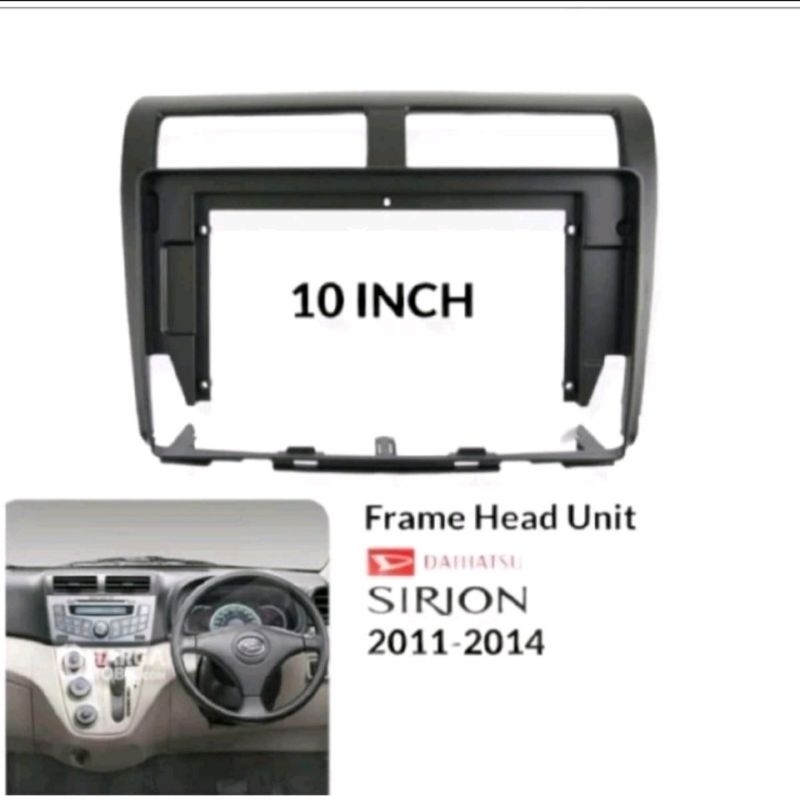 frame head unit android 9 inch mobil daihatsu sirion 2012-2014