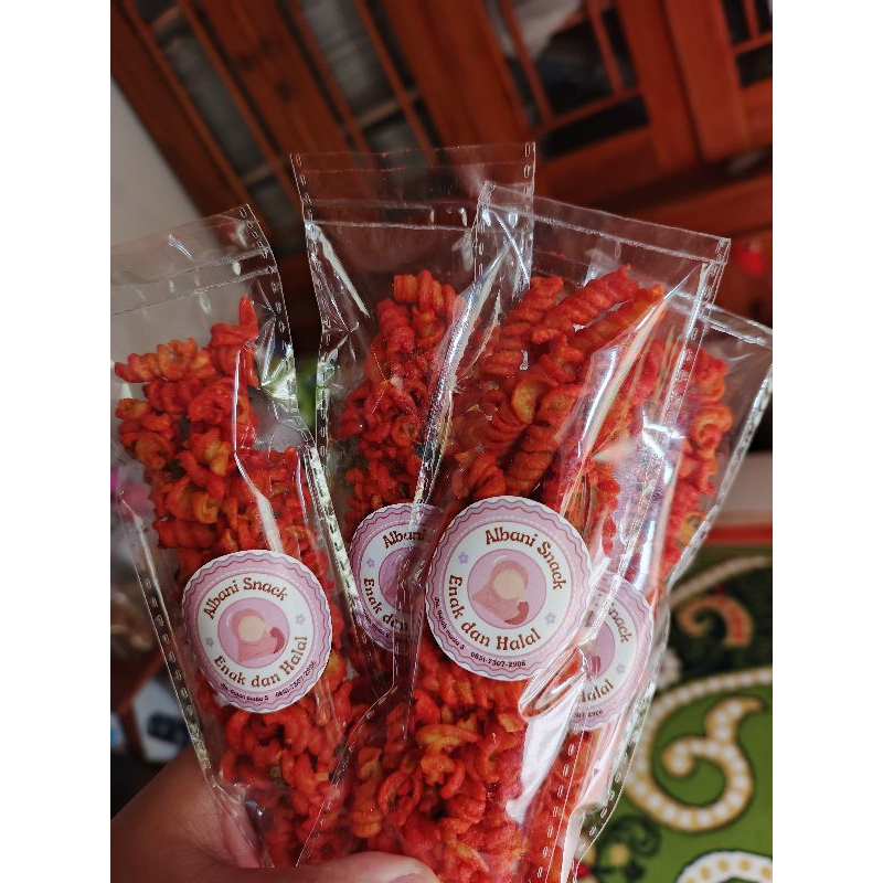 

Macaronii spiral pedas daun jeruk