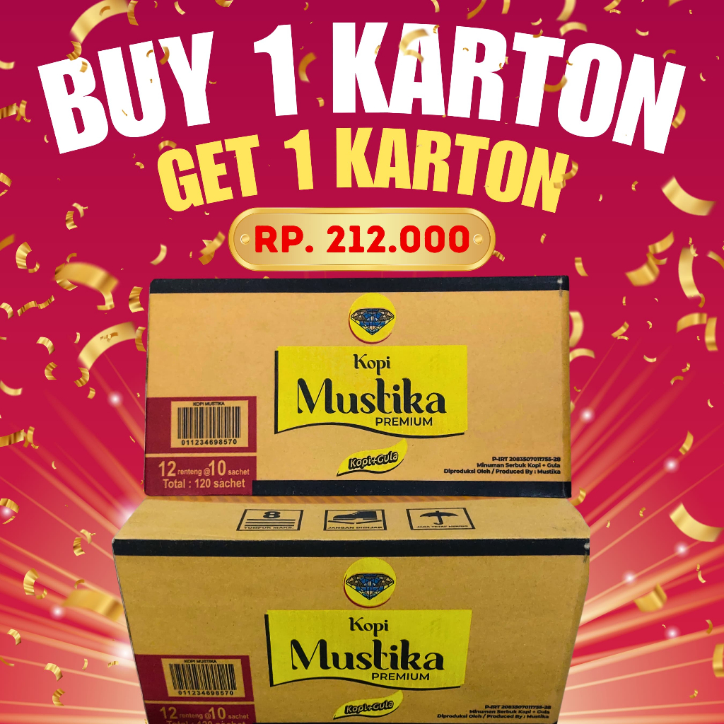 

KOPI MUSTIKA BUNDLING 2 KARTON - Coffee Mix Premium + Gula