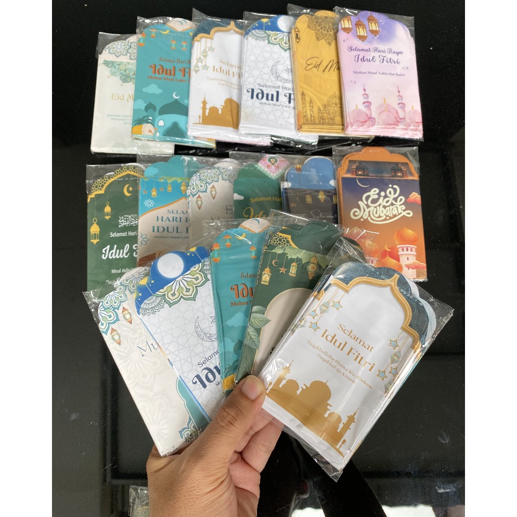 

Paket Usaha Amplop Lebaran Hari Raya Idul Fitri 50 Lembar | Bahan HVS Premium | Free Lem & Plastik