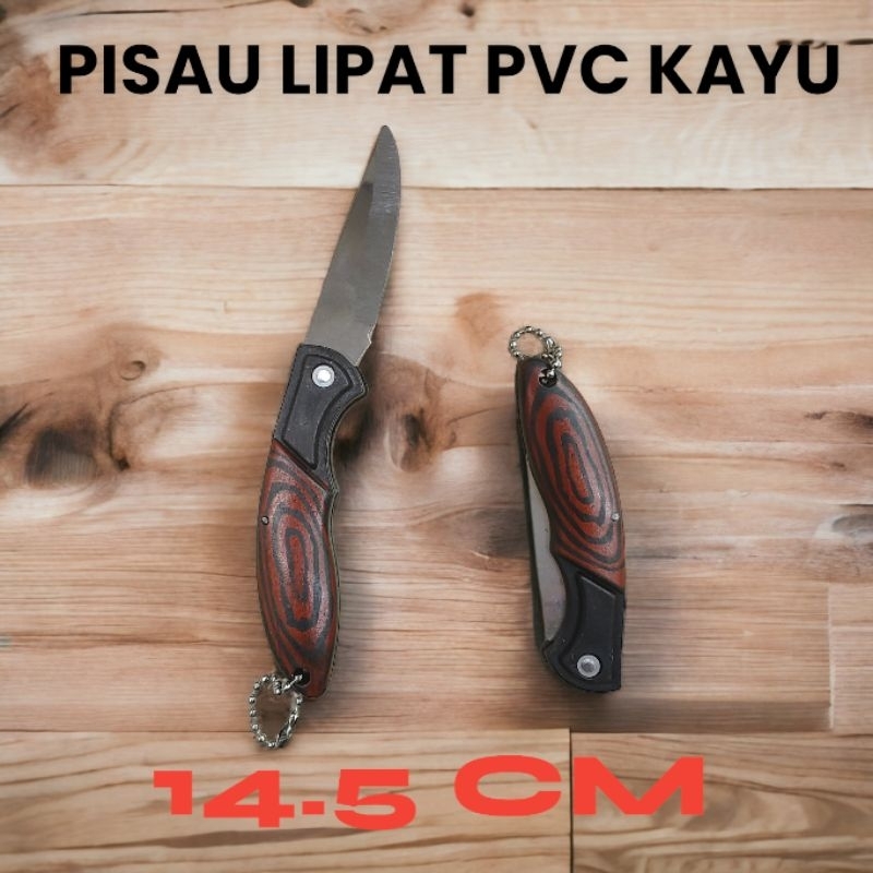 PISAU LIPAT UNBOXING GAGANG PLASTIK MOTIF KAYU #312 MURAH P3008