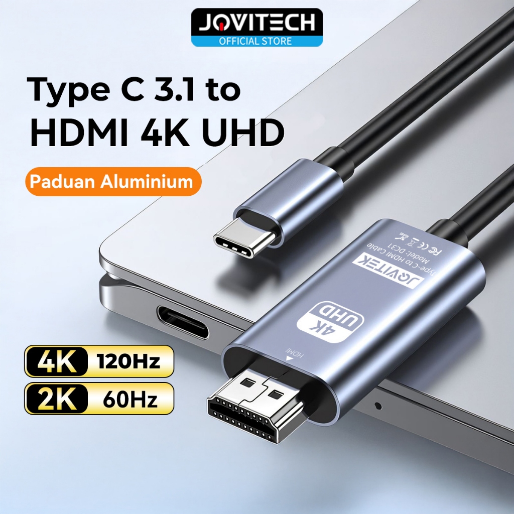 Jovitech USB Type C to HDMI Converter Kabel Adapter Kabel Type-C 3.1 To HDMI 2.1 / 4K 120HZ UHD Conv