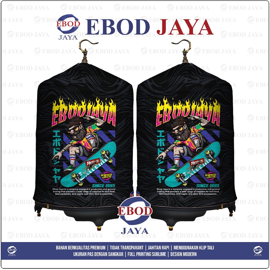 KERODONG FULL PRINTING SANGKAR MURAI - SKATEBOARD