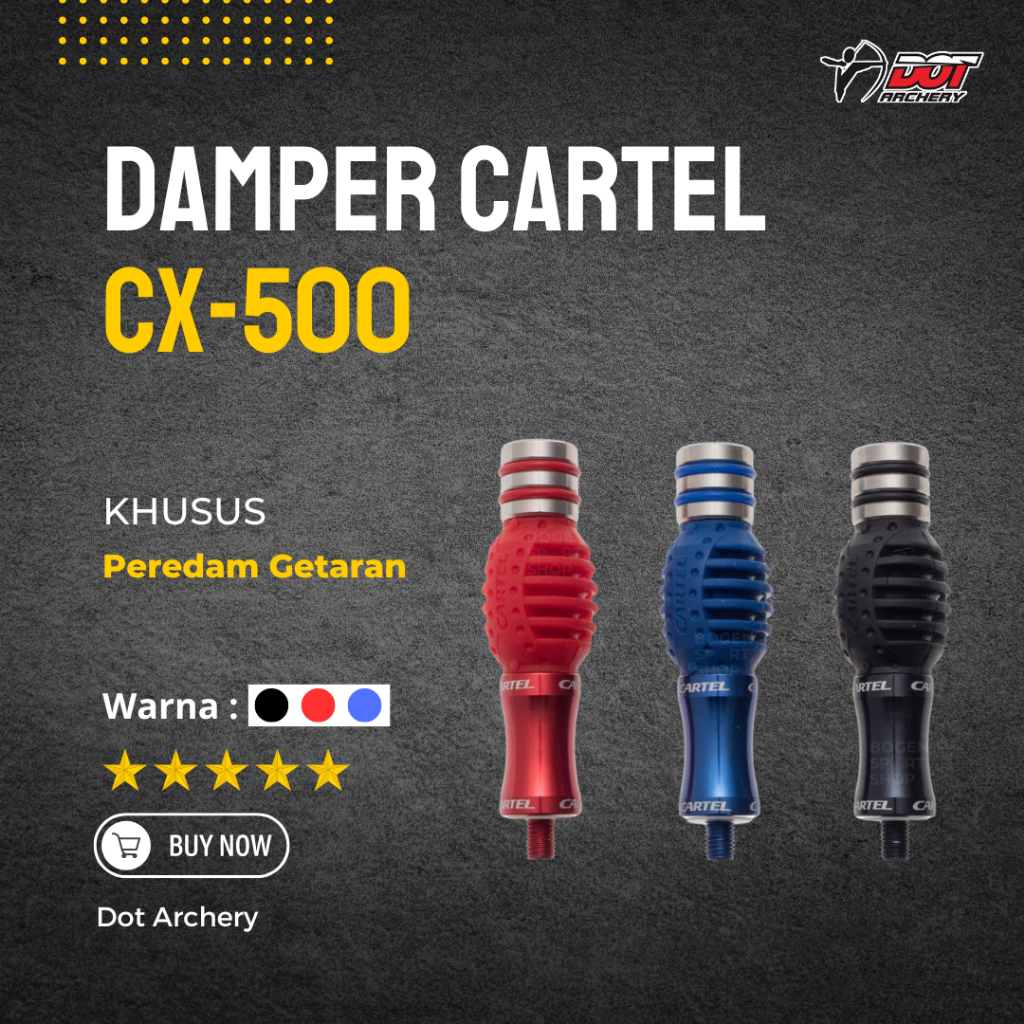 Damper Panahan Cartel CX 500 | Peredam Getaran Stabilizer Busur Recurve | Aksesoris Panahan
