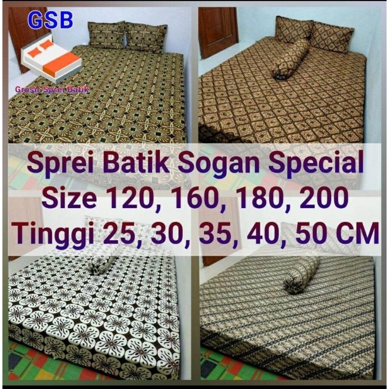 Sprei Batik Sogan Jumbo  Size 200x200