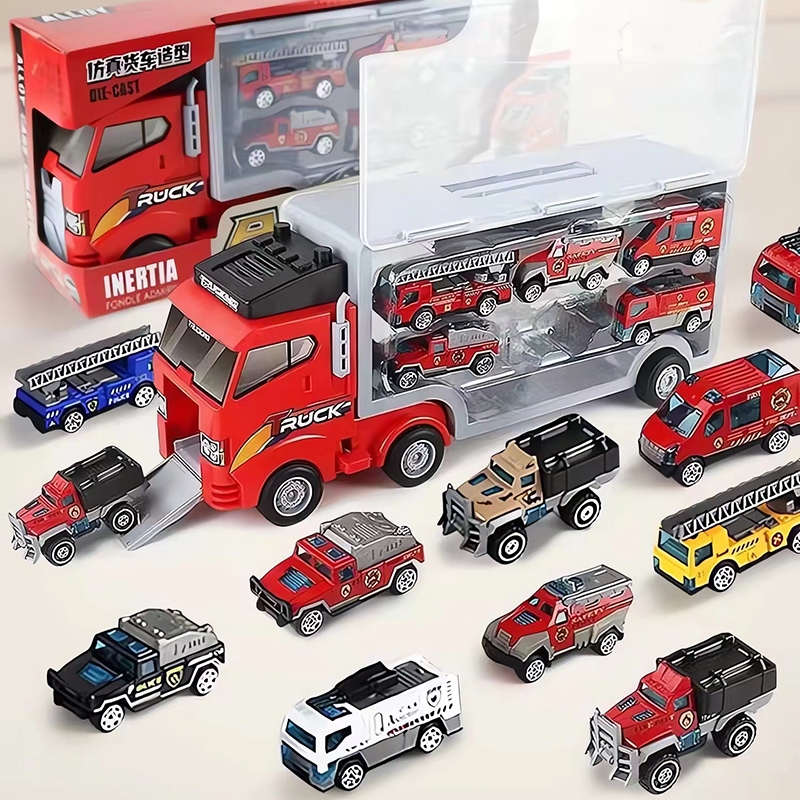 Mainan Mobil Mobilan Mainan Truk Mainan Mobil Container Mainan Anak Alloy Mobil Box Mainan