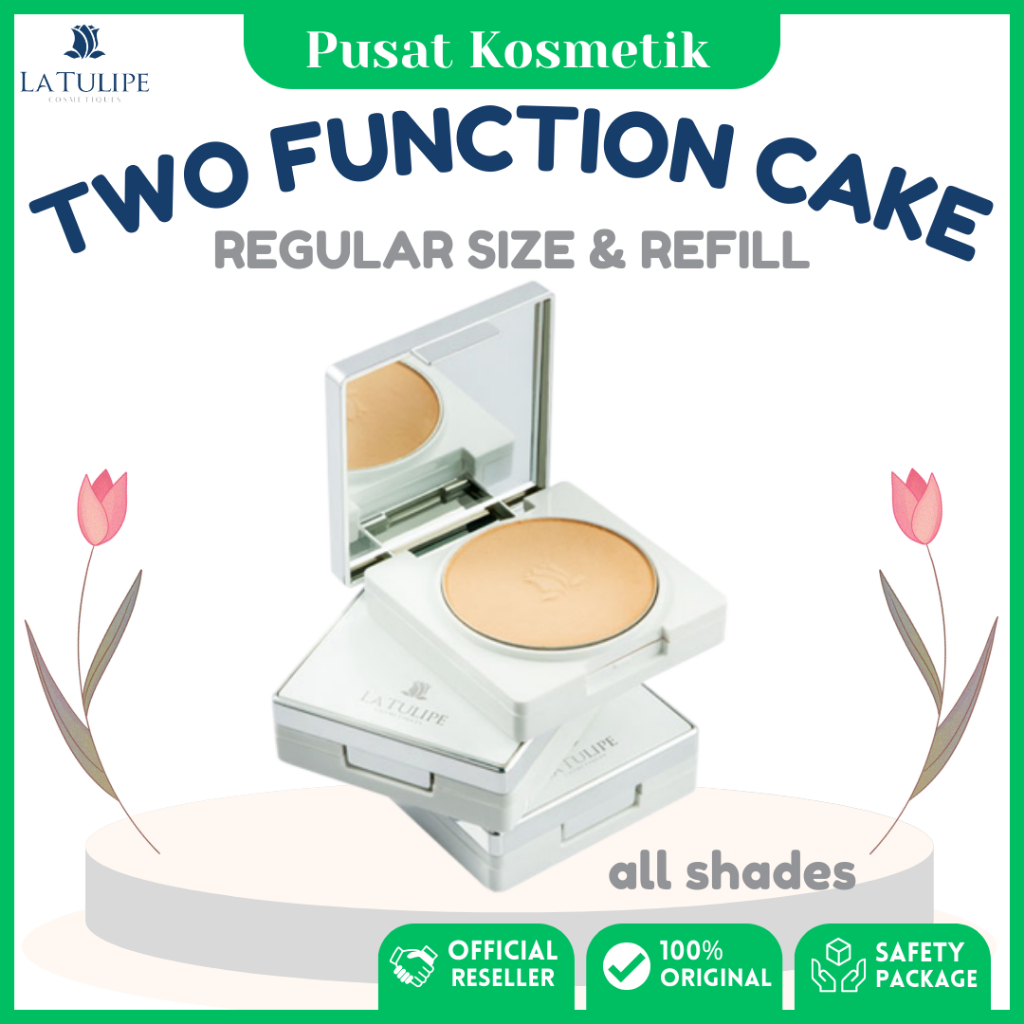La Tulipe Two Function Cake | Bedak Padat TWC Compact Powder Two Way Cake