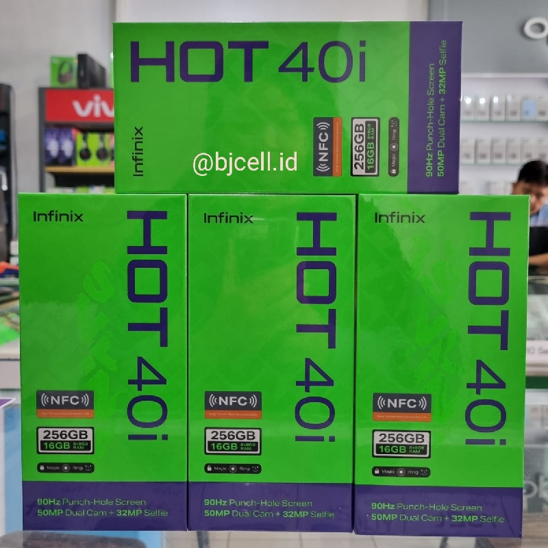 Infinix Hot 40i 8/256 GB Garansi Resmi Up to 16GB* RAM (8+8 Extended) | original