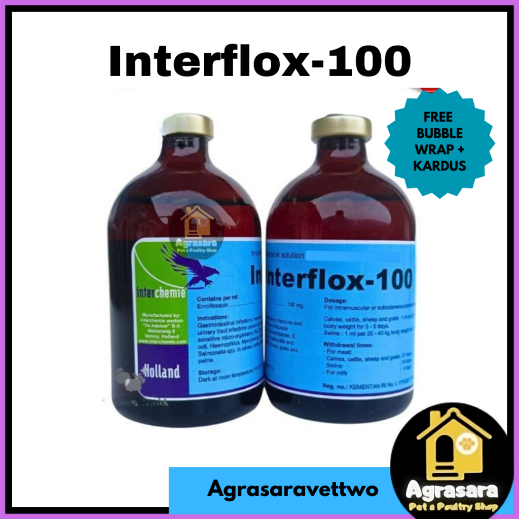 INTERFLOX INJECT 100 ML - INTERFLOX 100 ML (obat pernafasan ternak)