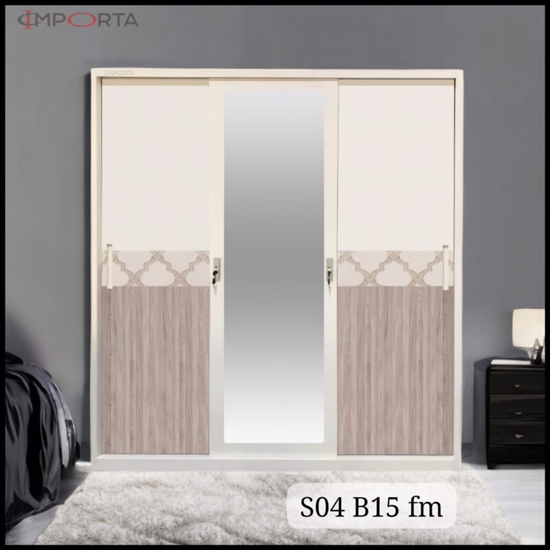 Lemari Besi 3 Pintu Sleding Importa