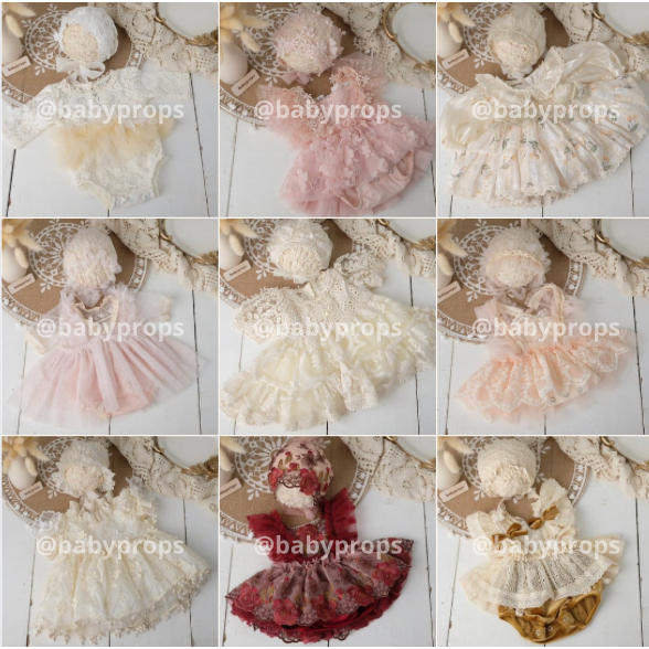 Baju Bayi Girl - Vintage - Newborn Outfit