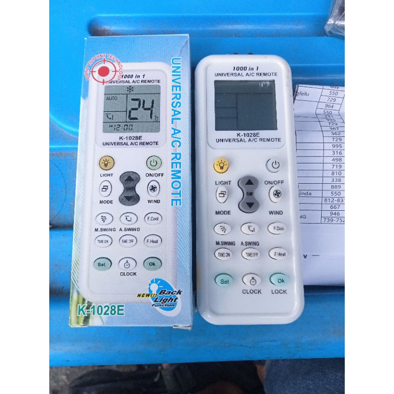 Universal A/C Remote K-1028E