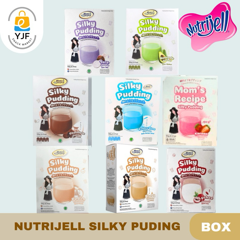 

Nutrijell Silky Puding BOX / Silky Puding Instan / Pudding Silky Coklat / Strawberry / Taro / Bubble Gum