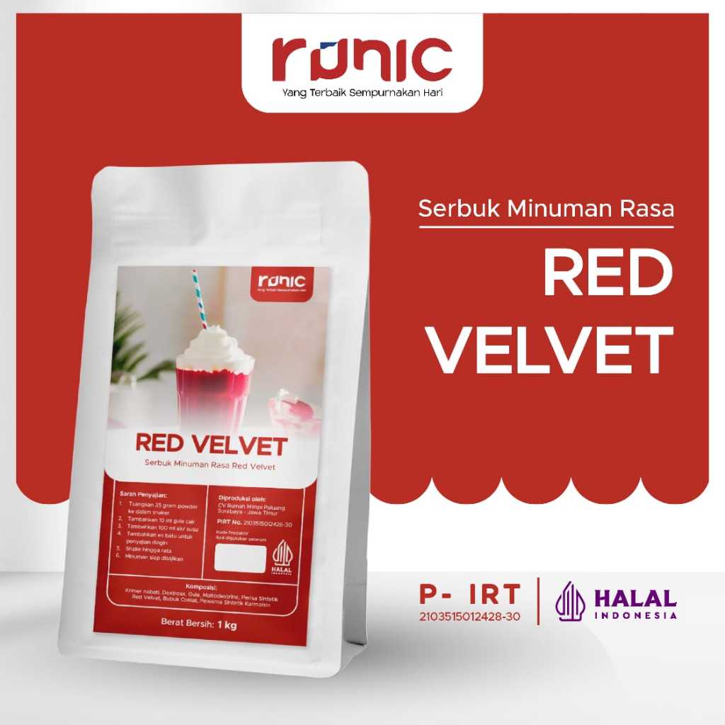 

RuNiC Bubuk Minuman Premium RED VELVET 1kg