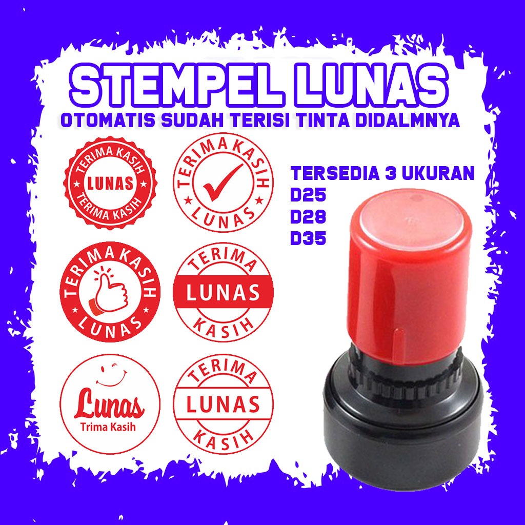 

Stempe Lunas Bulat, Stepel Lunas, Stempel Custom