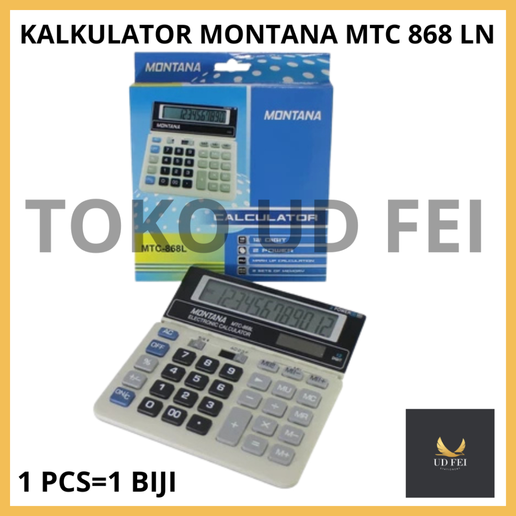 

(1 PCS=1 BIJI) KALKULATOR 868 LN/ KALKULATOR BESAR/ KALKULATOR MONTANA