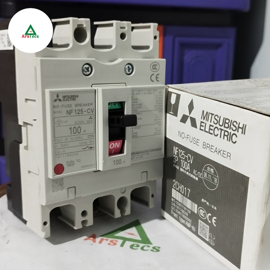 Mccb Nfb Mitsubishi NF125-CV 3P 100A Original