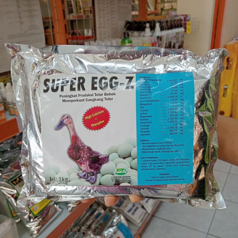Super Egg-Z AllRaid 1kg Peningkat produksi telur bebek memperkuat cangkang / obat bebek petelur