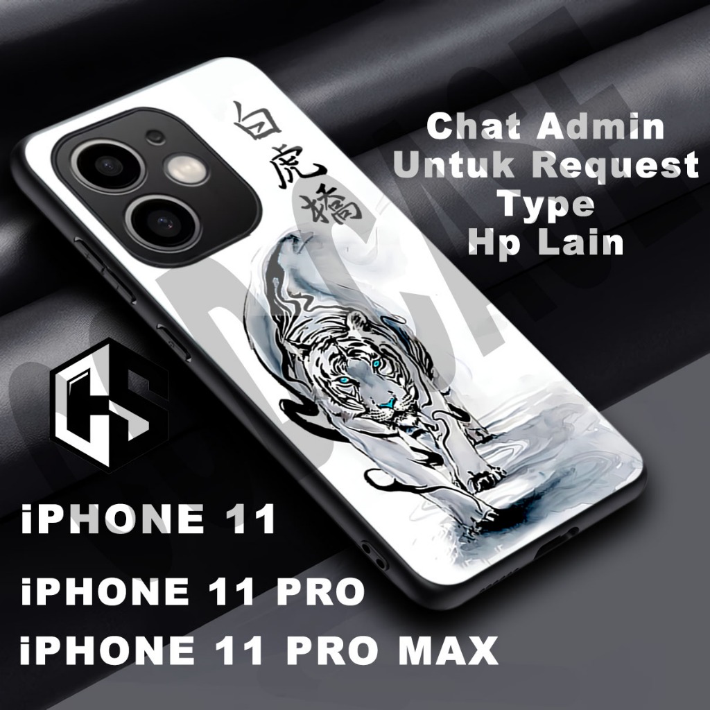 (COD 112) Softcase glossy kilau untuk type Hp IPHONE 11 / Motif Harimau/case iphone 11 pro/casing ip