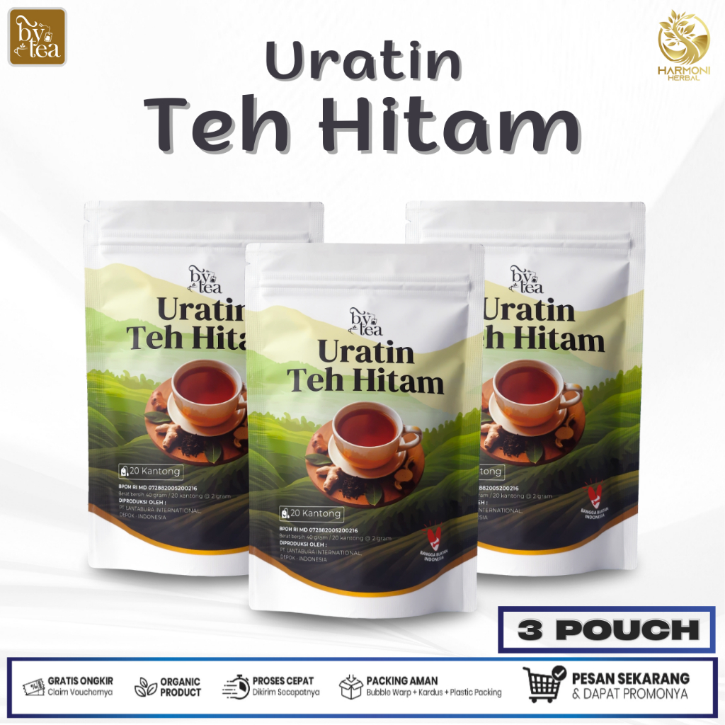 

[Paket 3 Pouch] Bye Tea Uratin Teh Hitam Untuk Turunkan Kadar Asam Urat Tinggi Minuman Herbal Alami